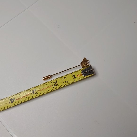 Red And Gold Tone Butterfly Stick Pin - Picture 13 of 14